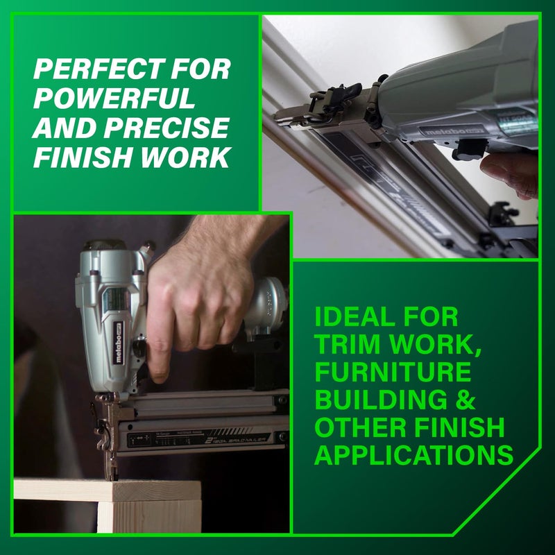 Metabo HPT Pro Brad Nailer, Pro-Preferred Pneumatic Finish Power Nailer for Trim Work, Furniture Building, Lightweight and Durable with Aluminum Magazine, 18 Gauge, 5/8â€³ to 2â€³ Brad Nails, NT50A5 - Image 3